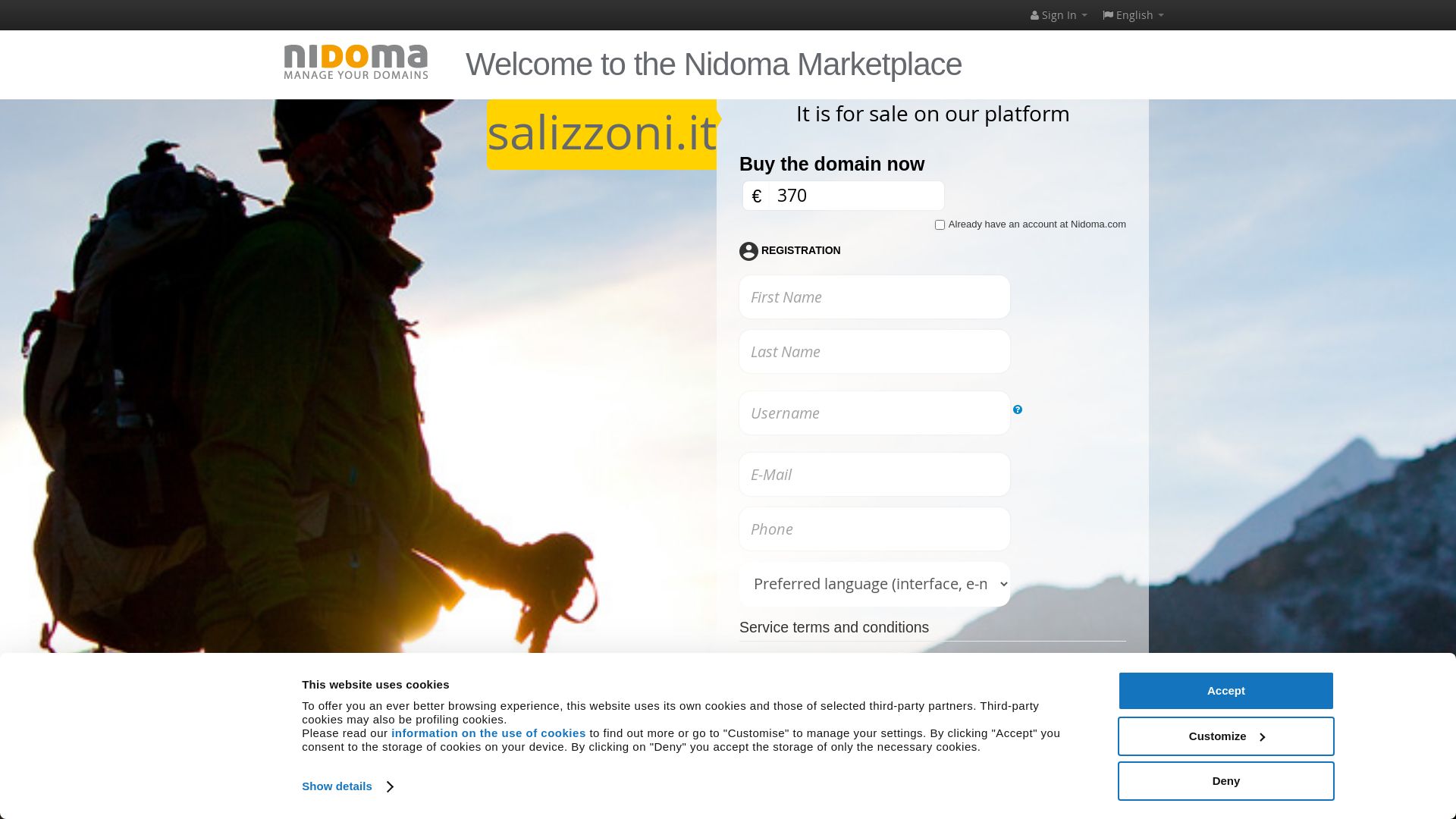 Website status salizzoni.it is   ONLINE