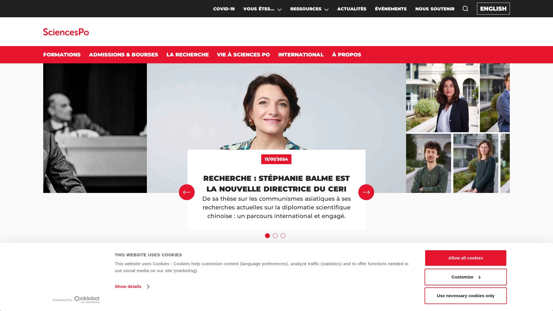 Website status sciencespo.fr is   ONLINE