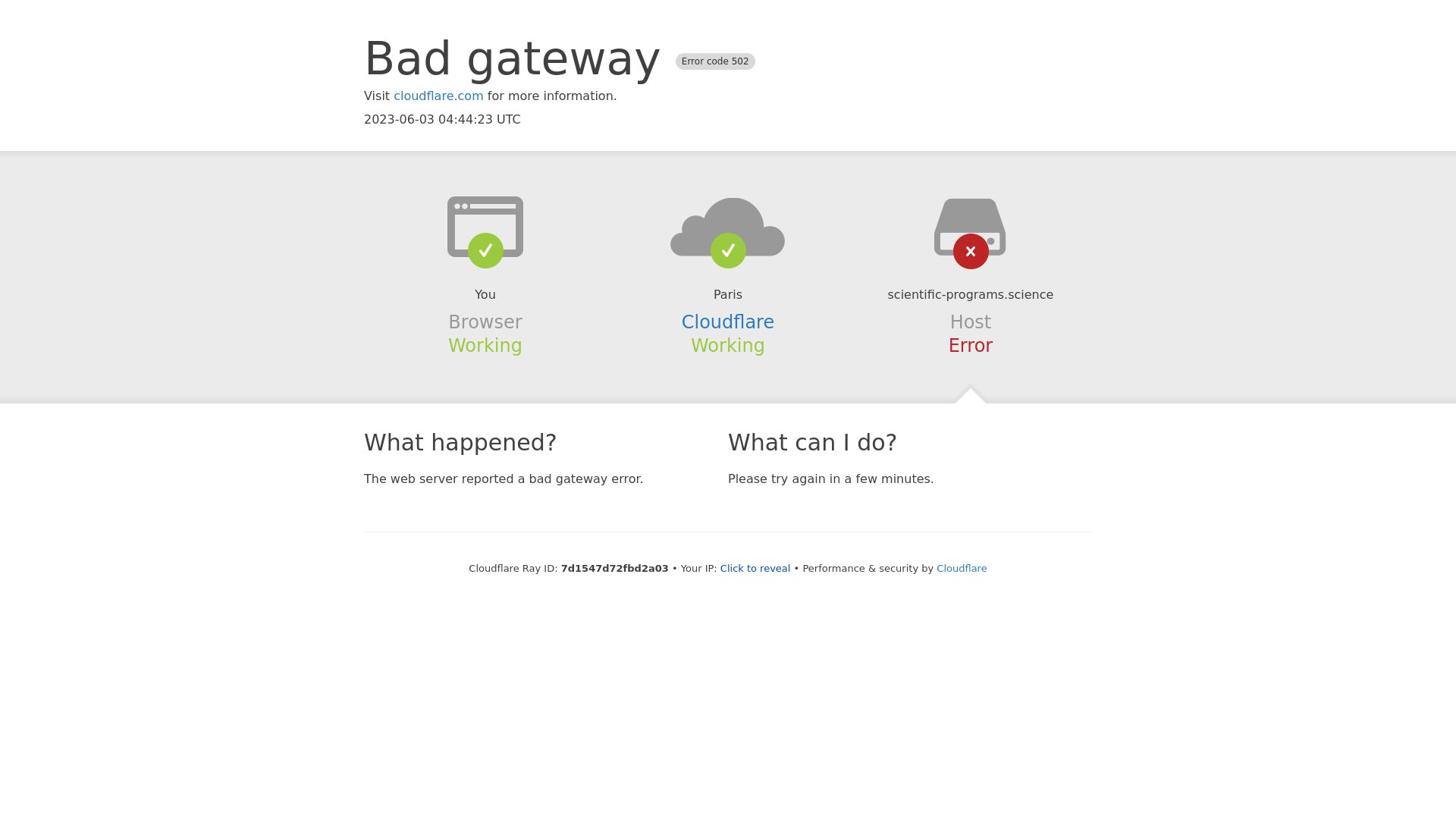 Website status scientific-programs.science is   ONLINE