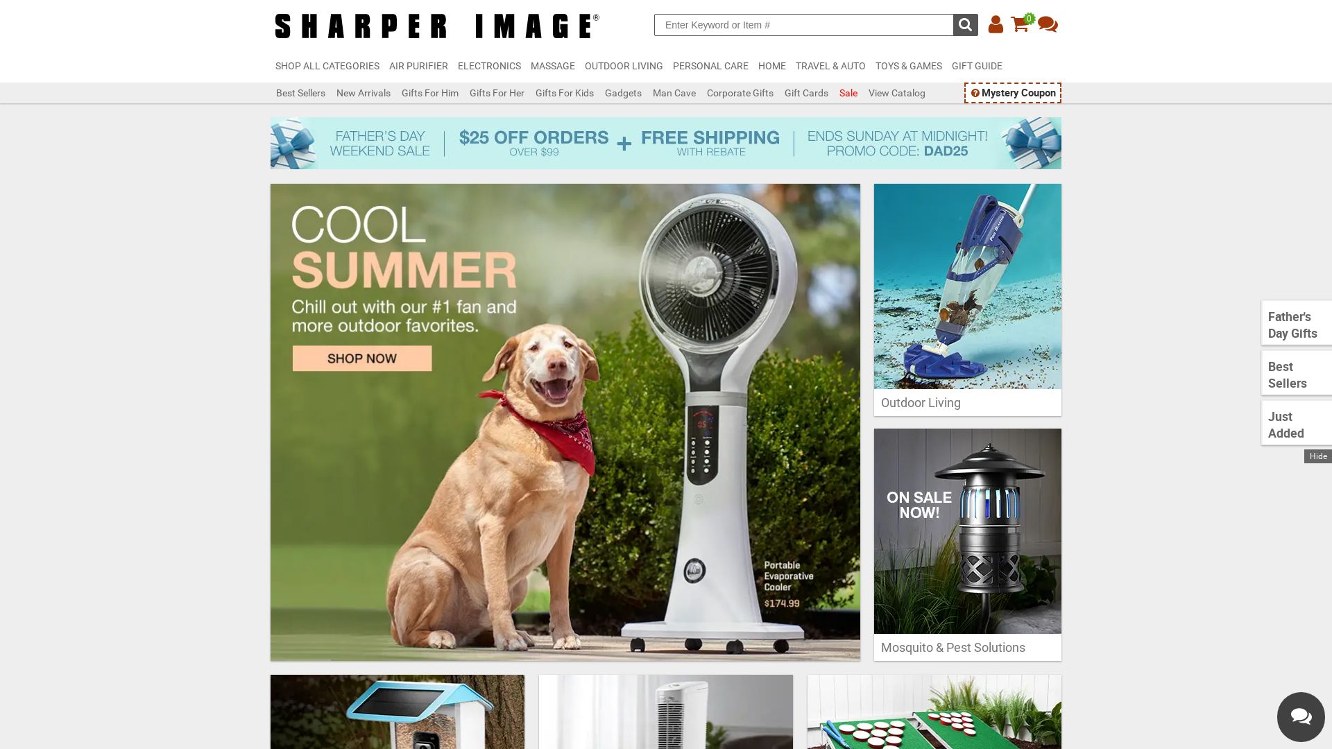 Website status sharperimage.com is   ONLINE