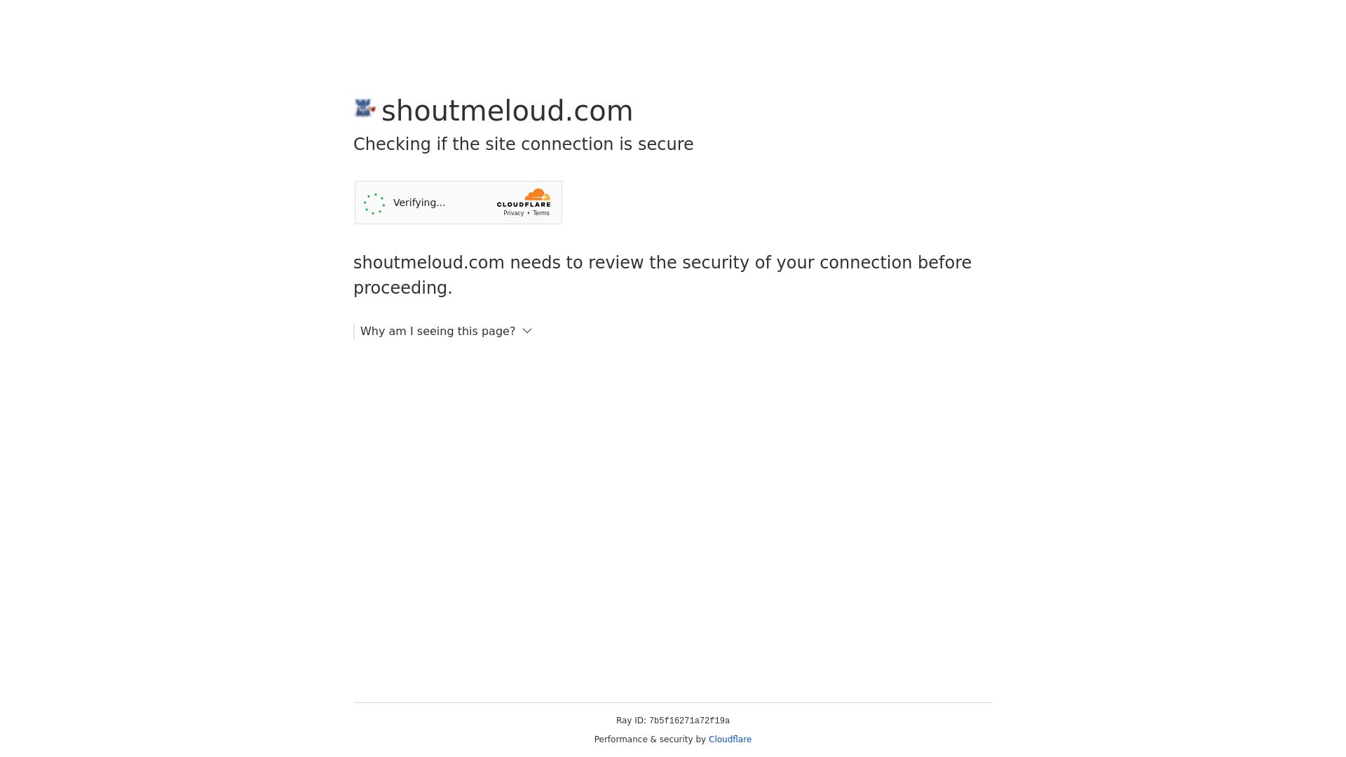 Website status shoutmeloud.com is   ONLINE