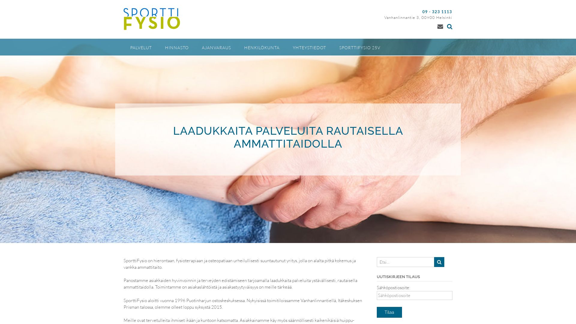 Website status sportti-fysio.fi is   ONLINE