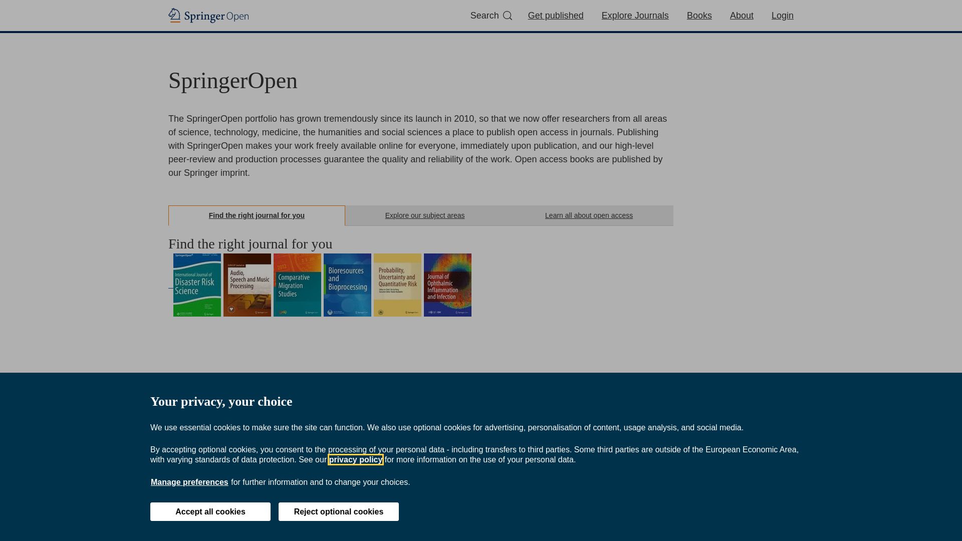 Website status springeropen.com is   ONLINE