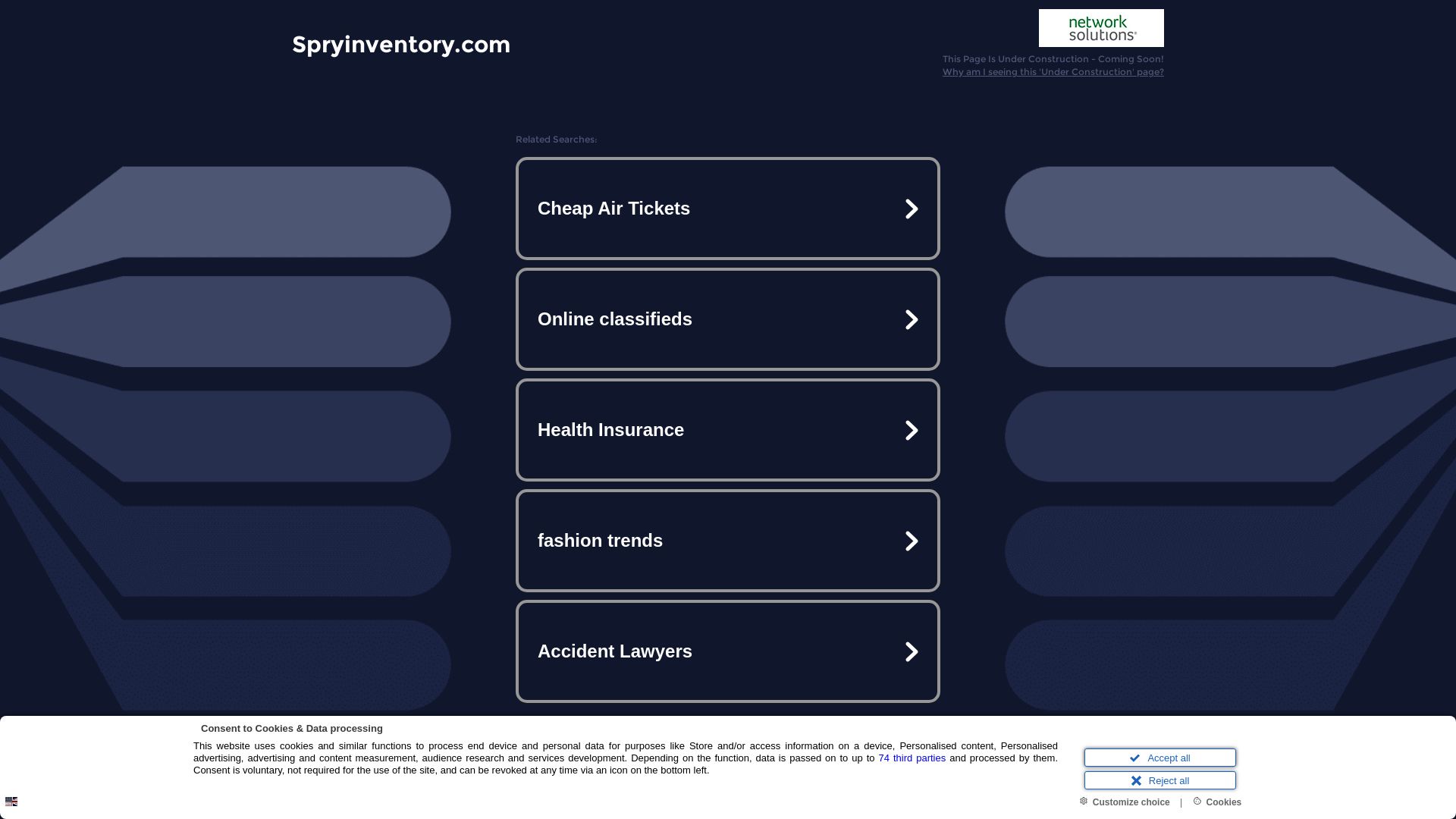 Website status spryinventory.com is   ONLINE