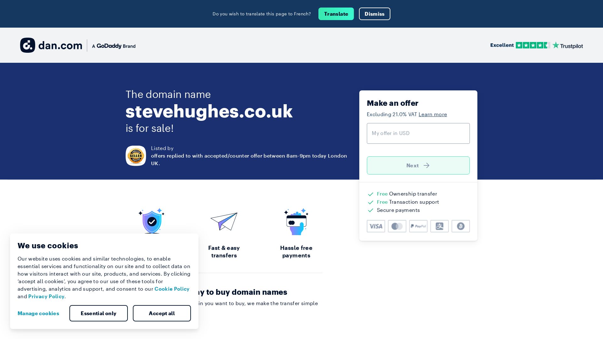 Website status stevehughes.co.uk is   ONLINE