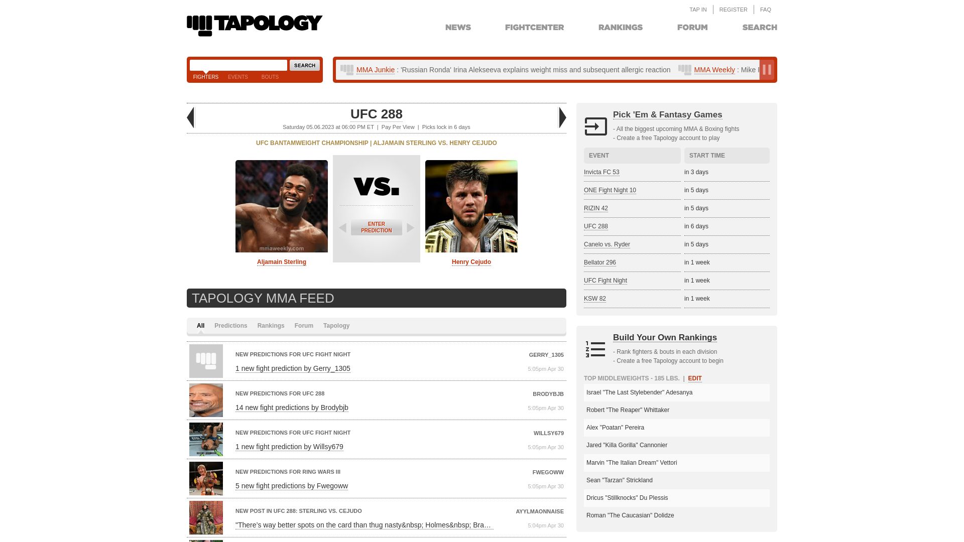 Website status tapology.com is   ONLINE