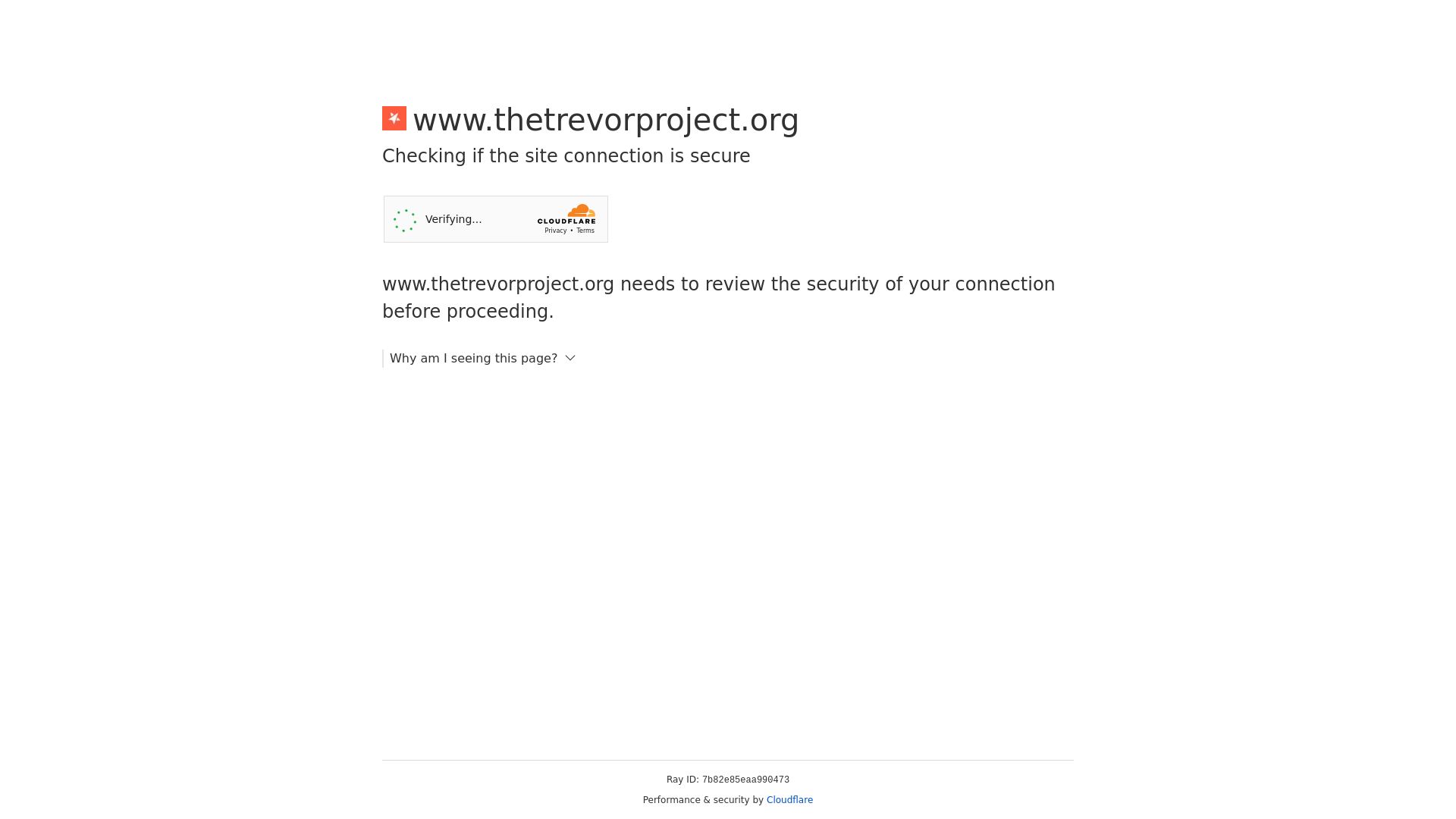 Website status thetrevorproject.org is   ONLINE