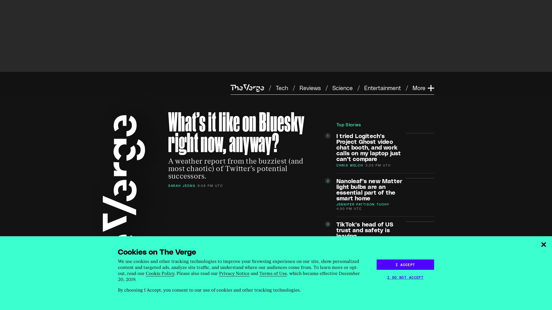 Website status theverge.com is   ONLINE