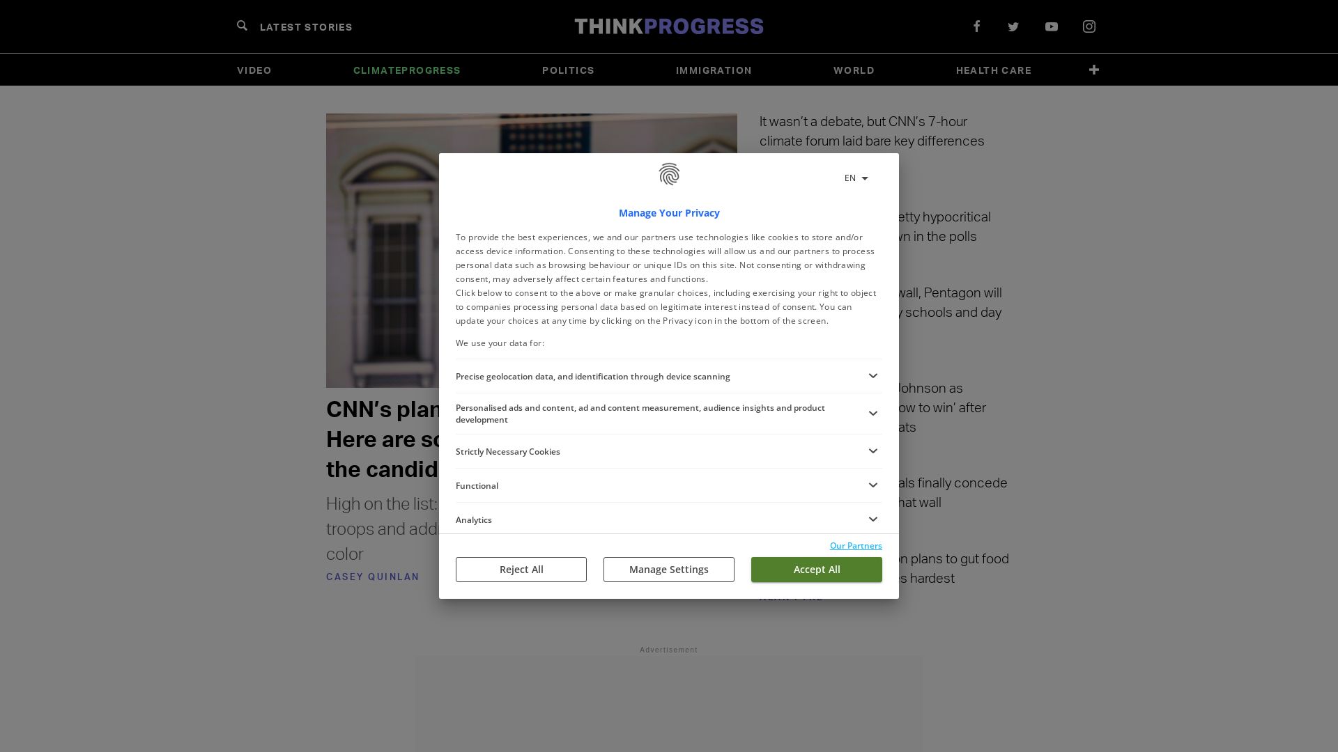 Website status thinkprogress.org is   ONLINE