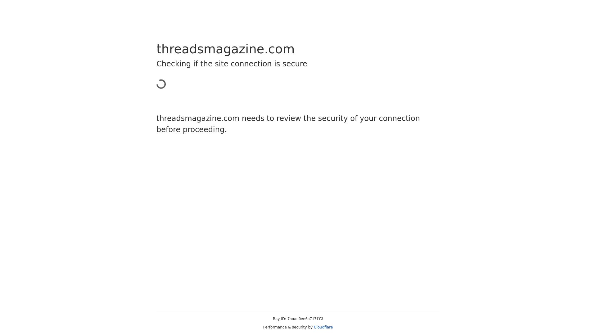Website status threadsmagazine.com is   ONLINE