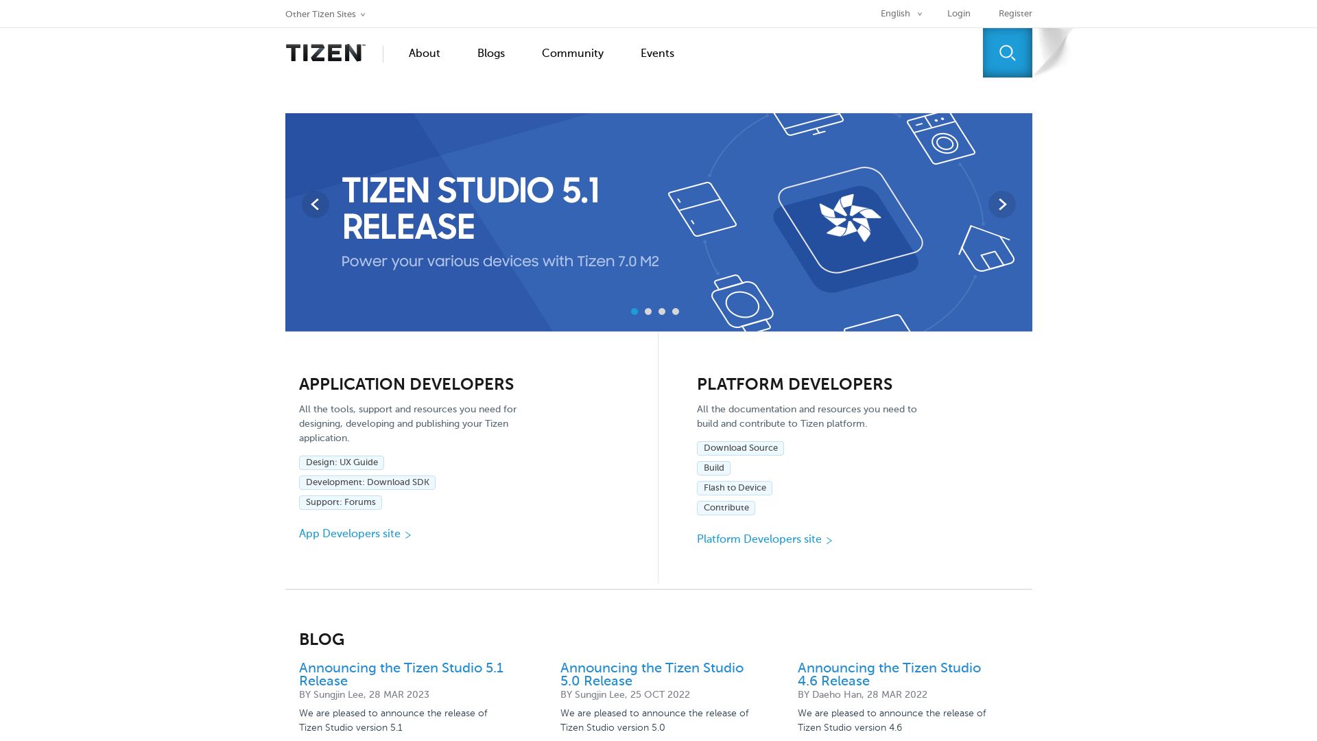 Website status tizen.org is   ONLINE