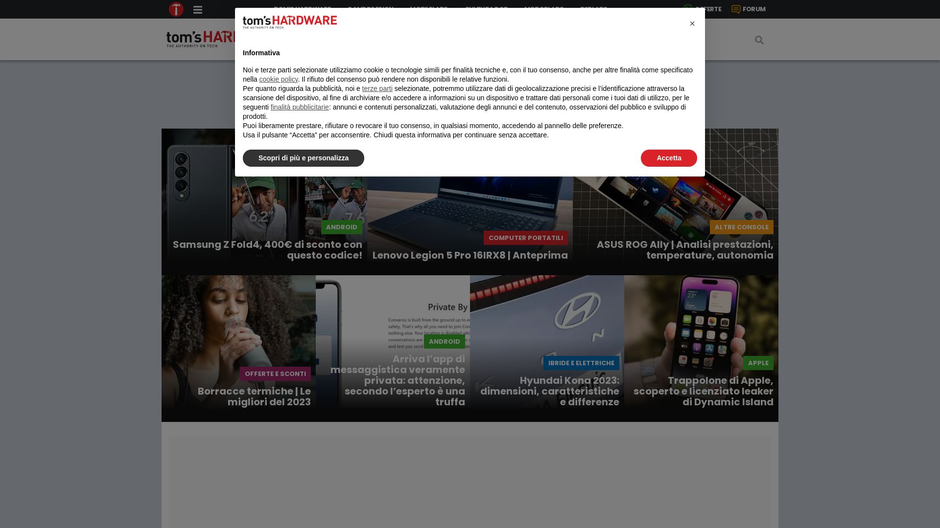 Website status tomshw.it is   ONLINE
