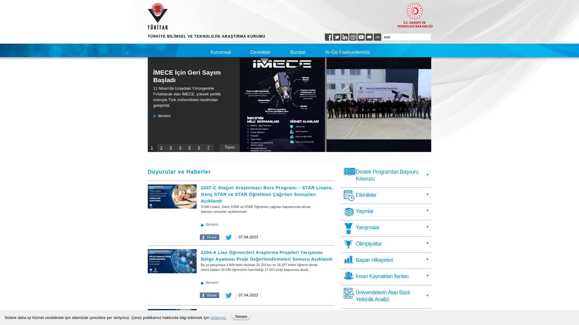 Website status tubitak.gov.tr is   ONLINE