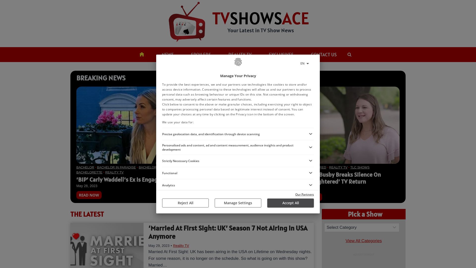 Website status tvshowsace.com is   ONLINE