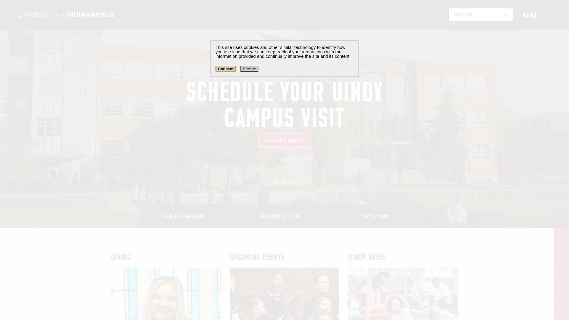 Website status uindy.edu is   ONLINE