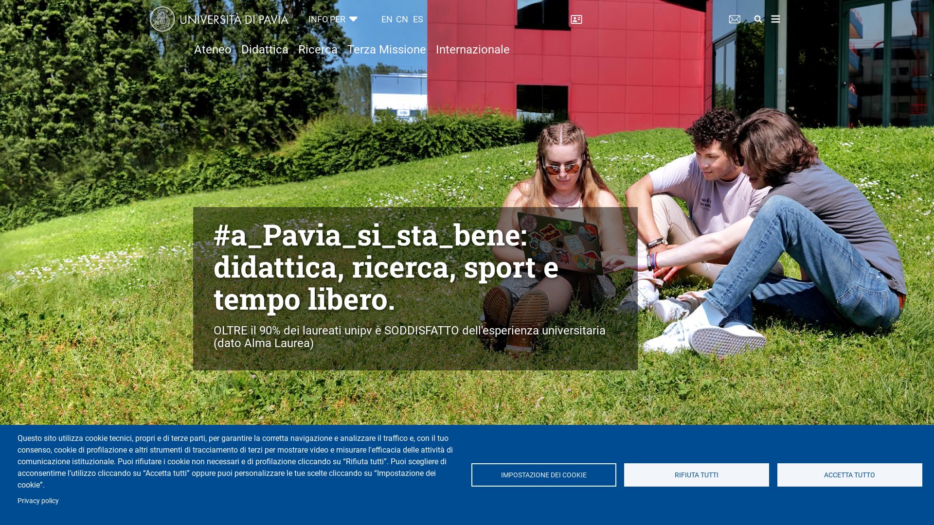 Website status unipv.it is   ONLINE