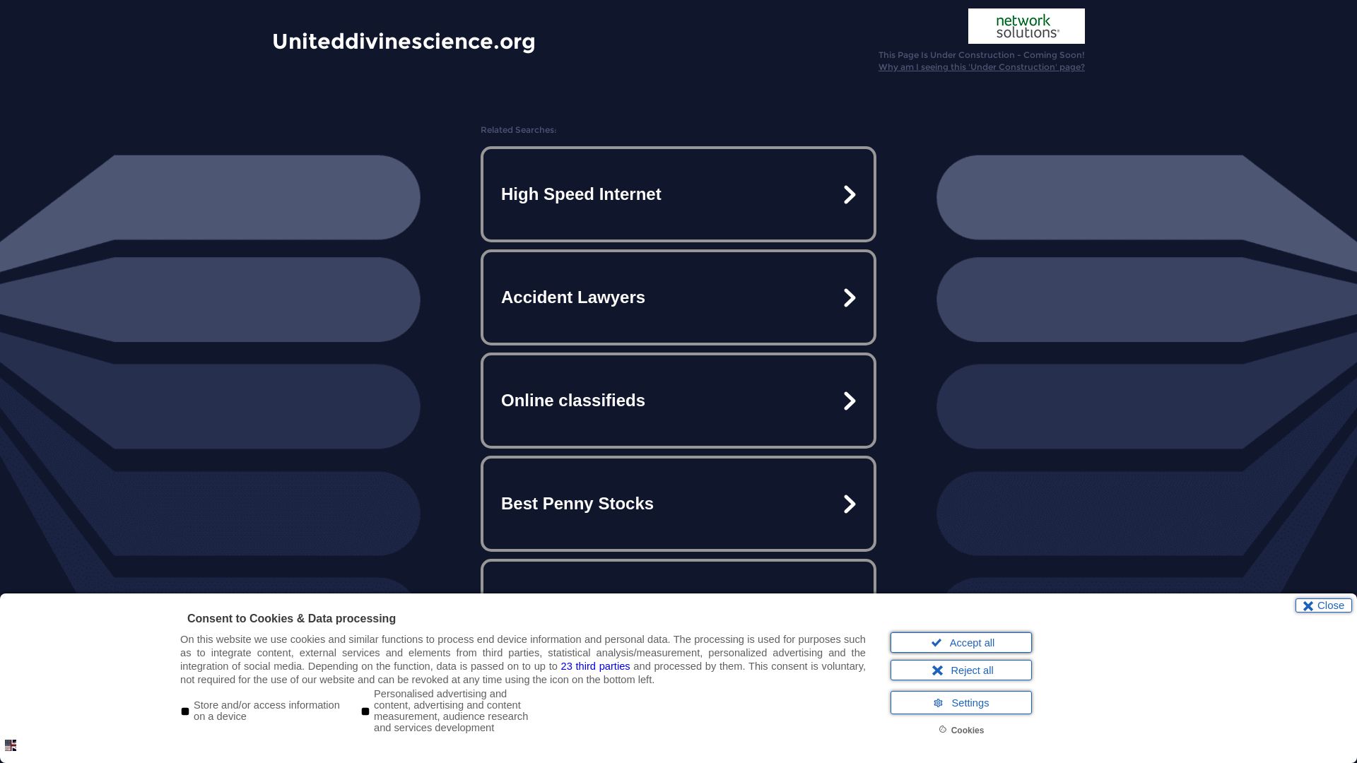 Website status uniteddivinescience.org is   ONLINE