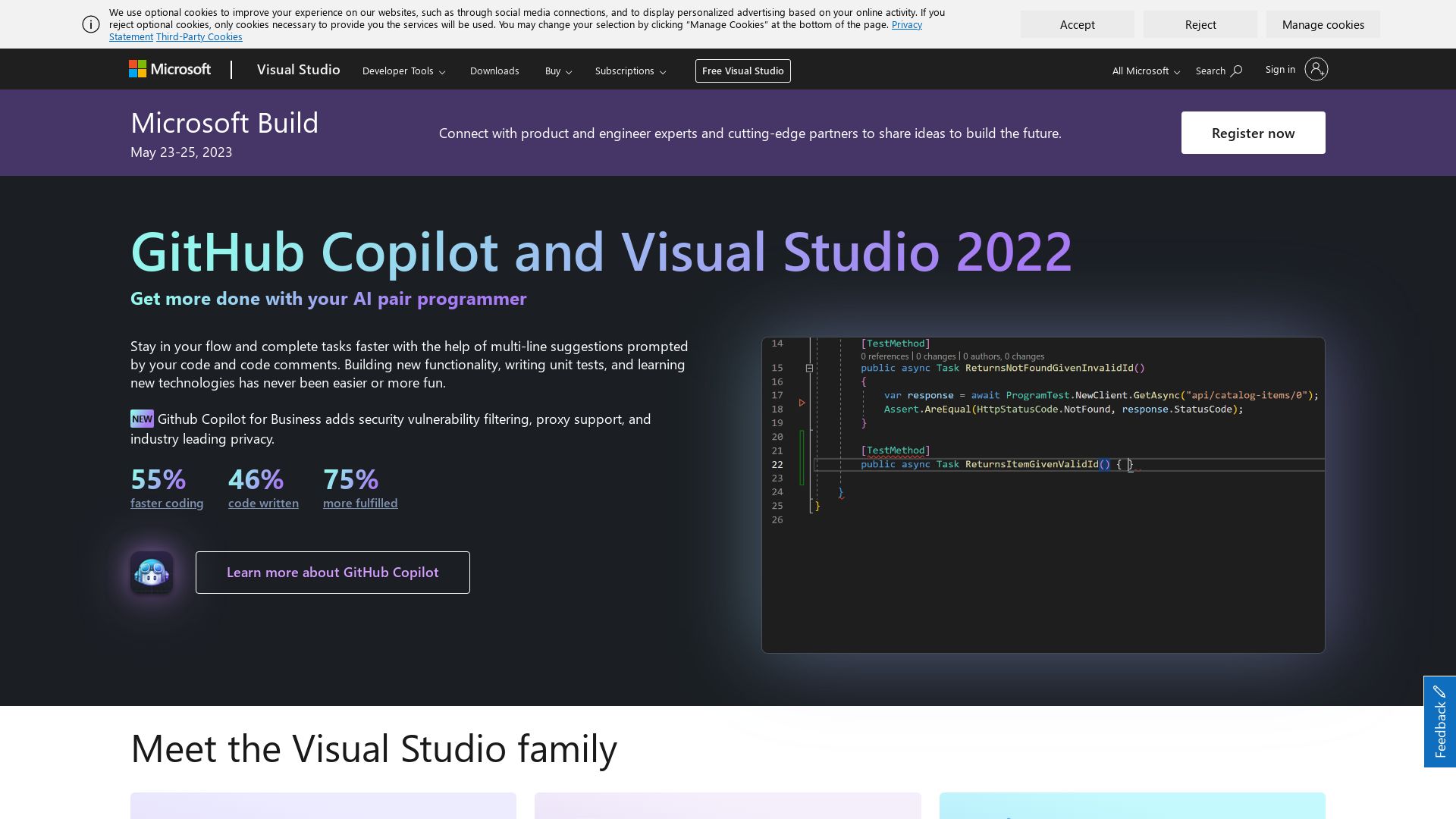 Website status visualstudio.com is   ONLINE