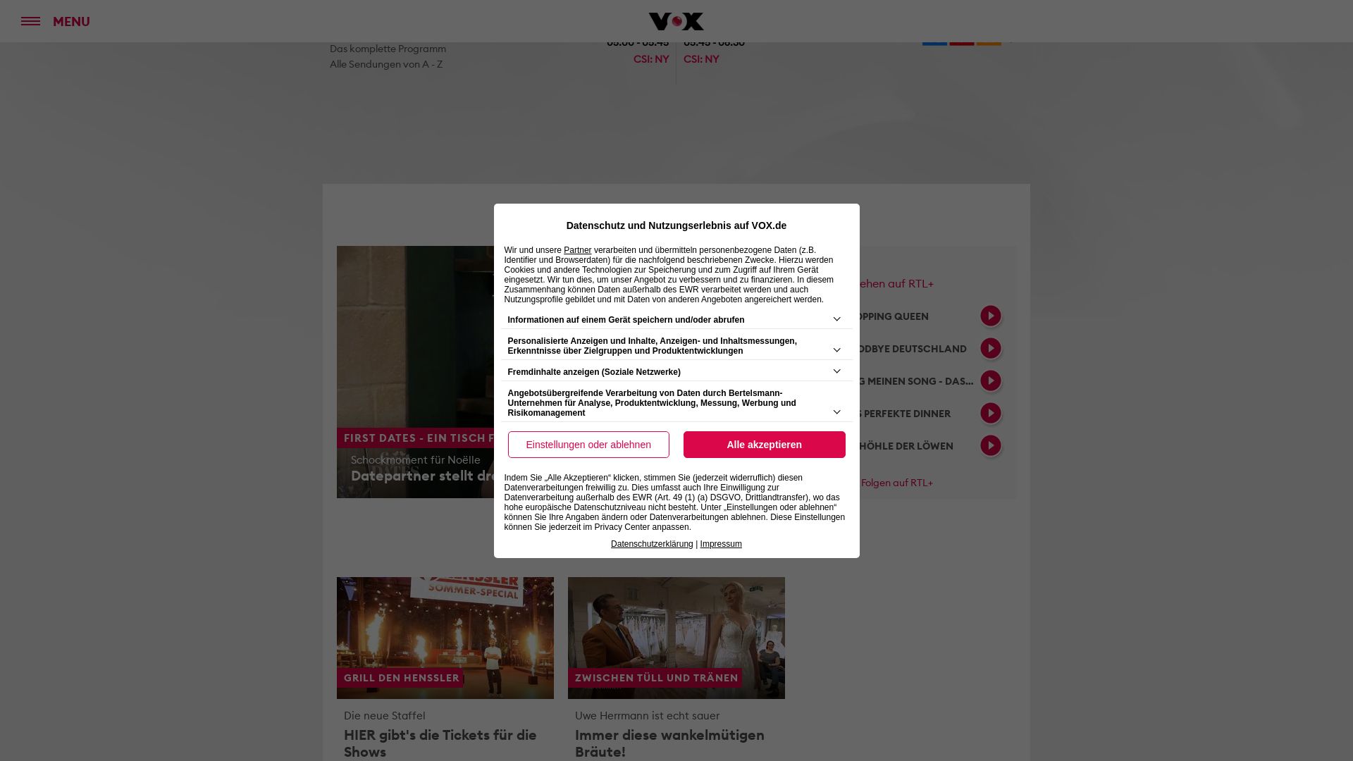 Website status vox.de is   ONLINE