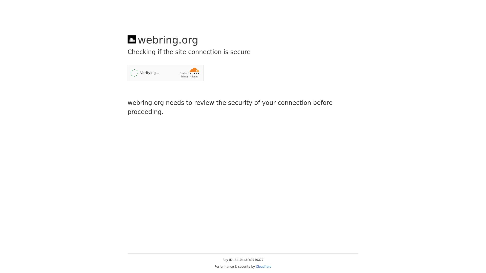 Website status webring.org is   ONLINE