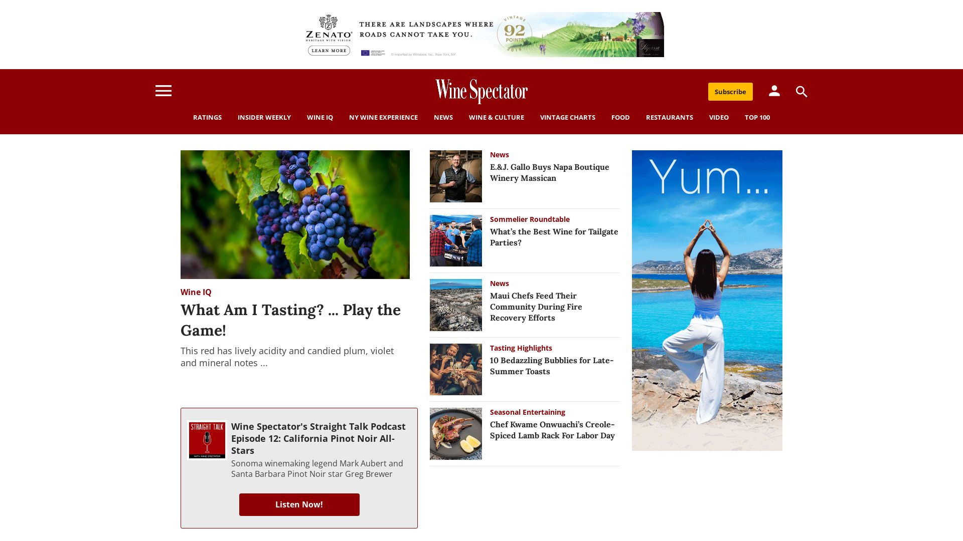 Website status winespectator.com is   ONLINE
