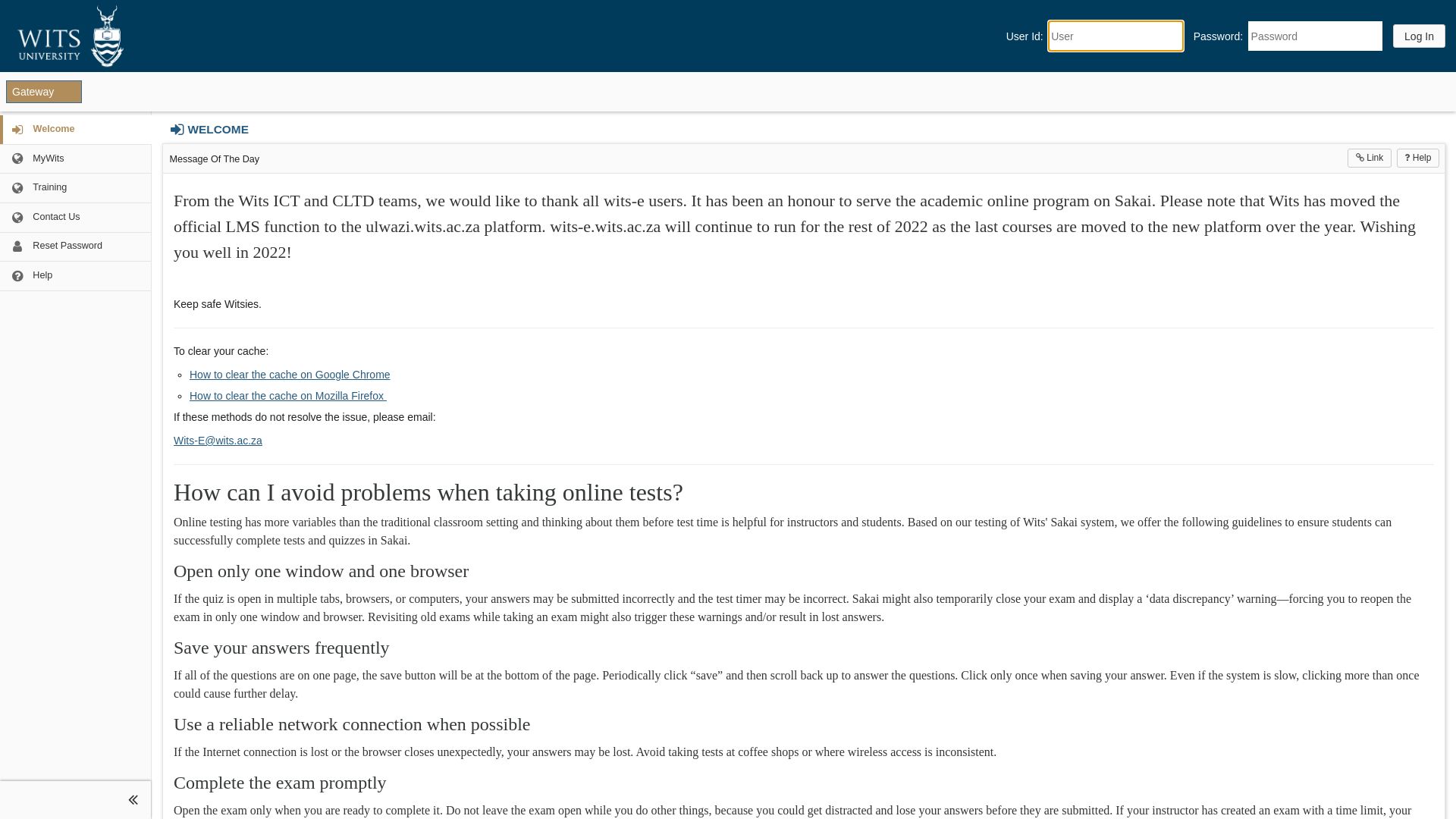 Website status wits-e.wits.ac.za is   ONLINE