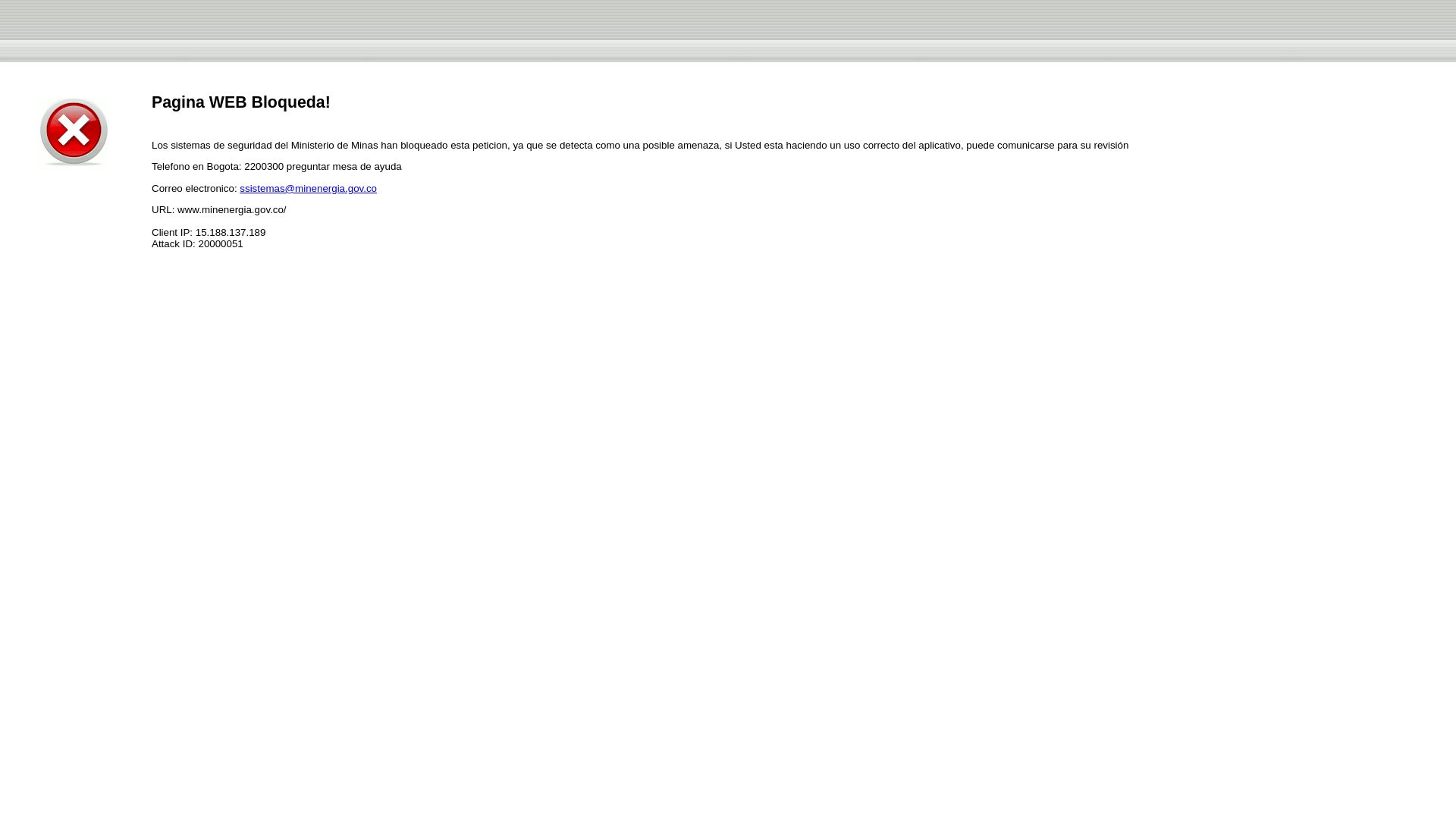 Website status www.minenergia.gov.co is   ONLINE