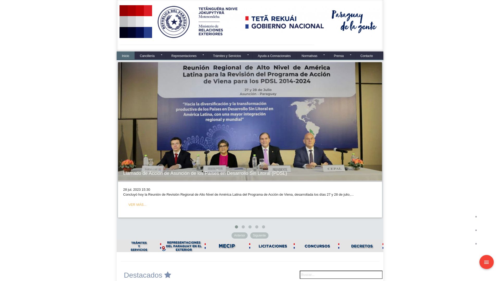 Website status www.mre.gov.py is   ONLINE