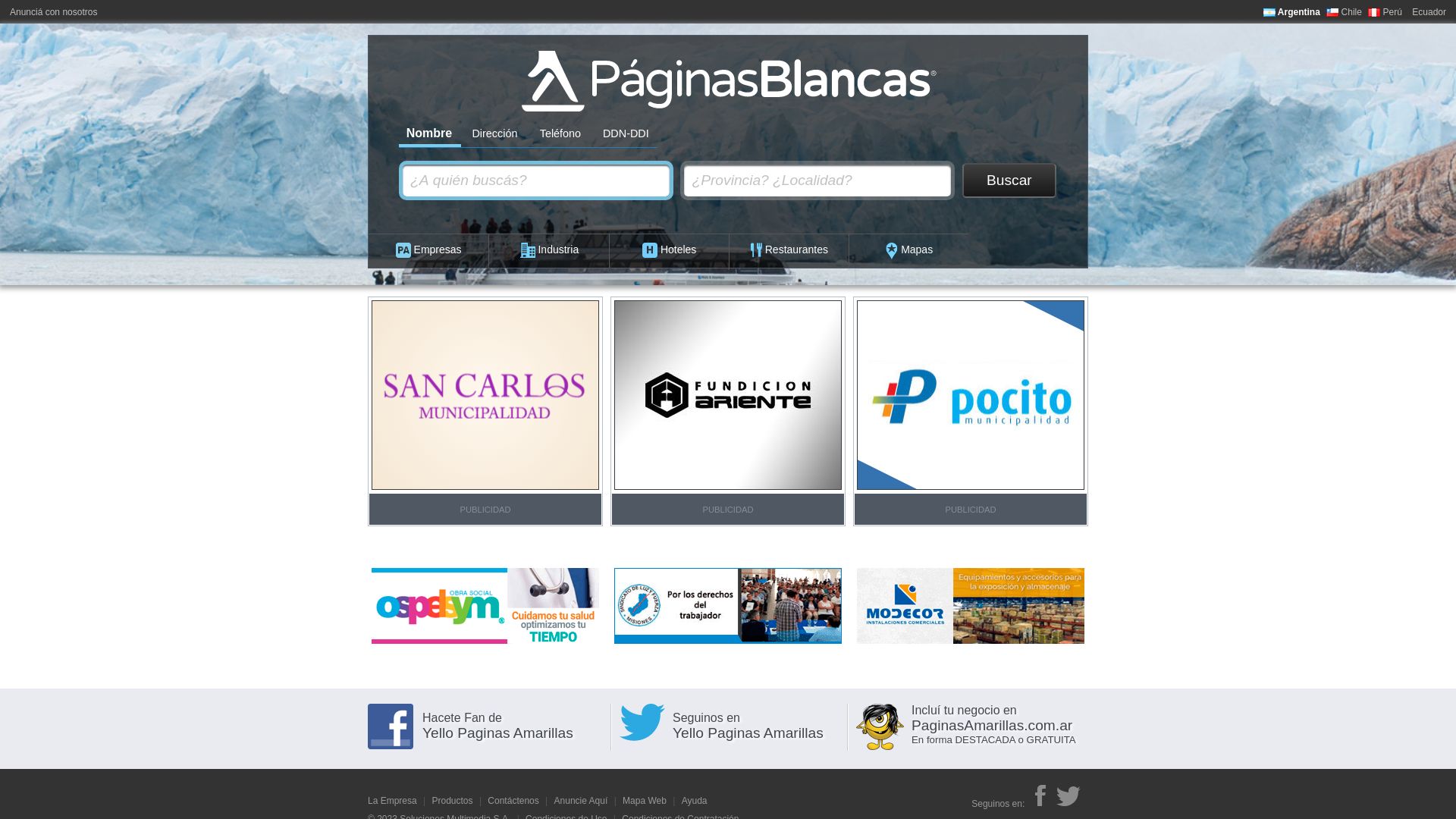 Website status www.paginasblancas.com.ar is   ONLINE