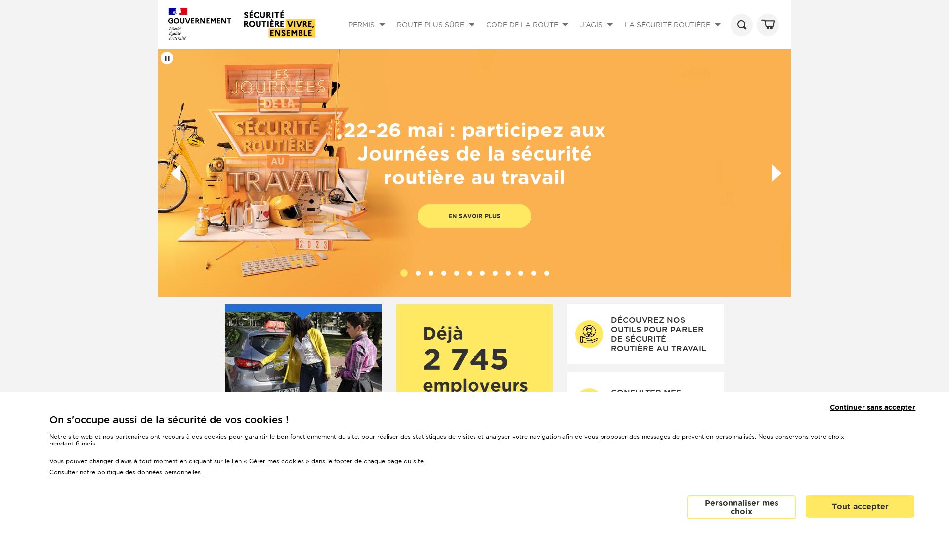 Website status www.securite-routiere.gouv.fr is   ONLINE